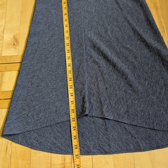 KAAREM | Beryl Low Back Dress Slate Heather Blue Gray Textured Ribbed Size XS - Picture 11 of 17